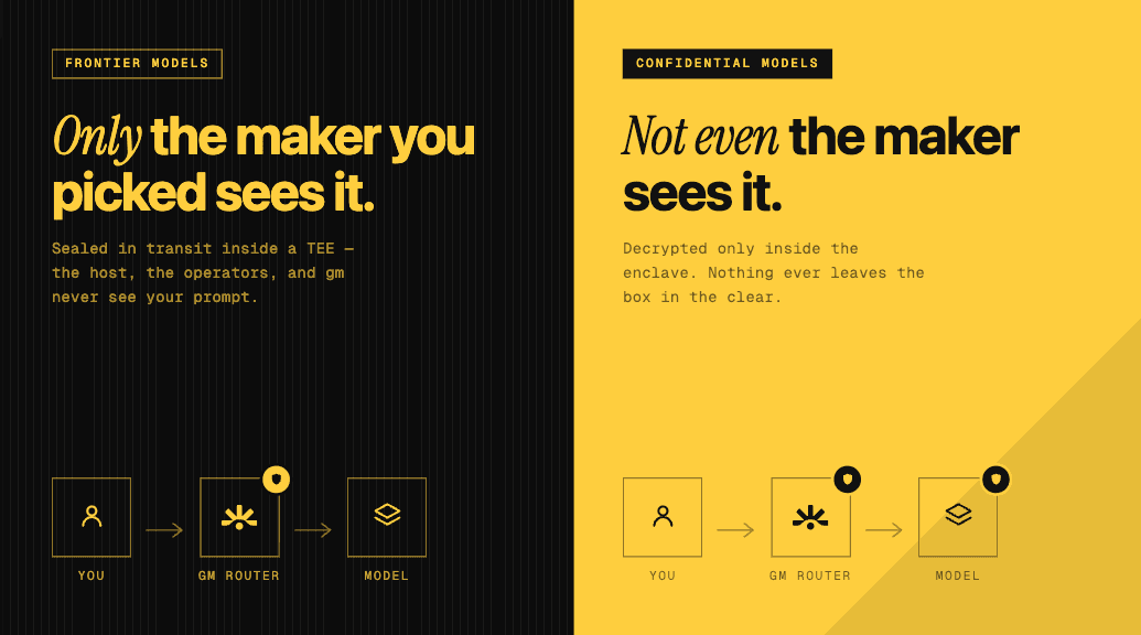 SayGm has two levels of privacy: one where only the maker sees your prompt and one where no one does