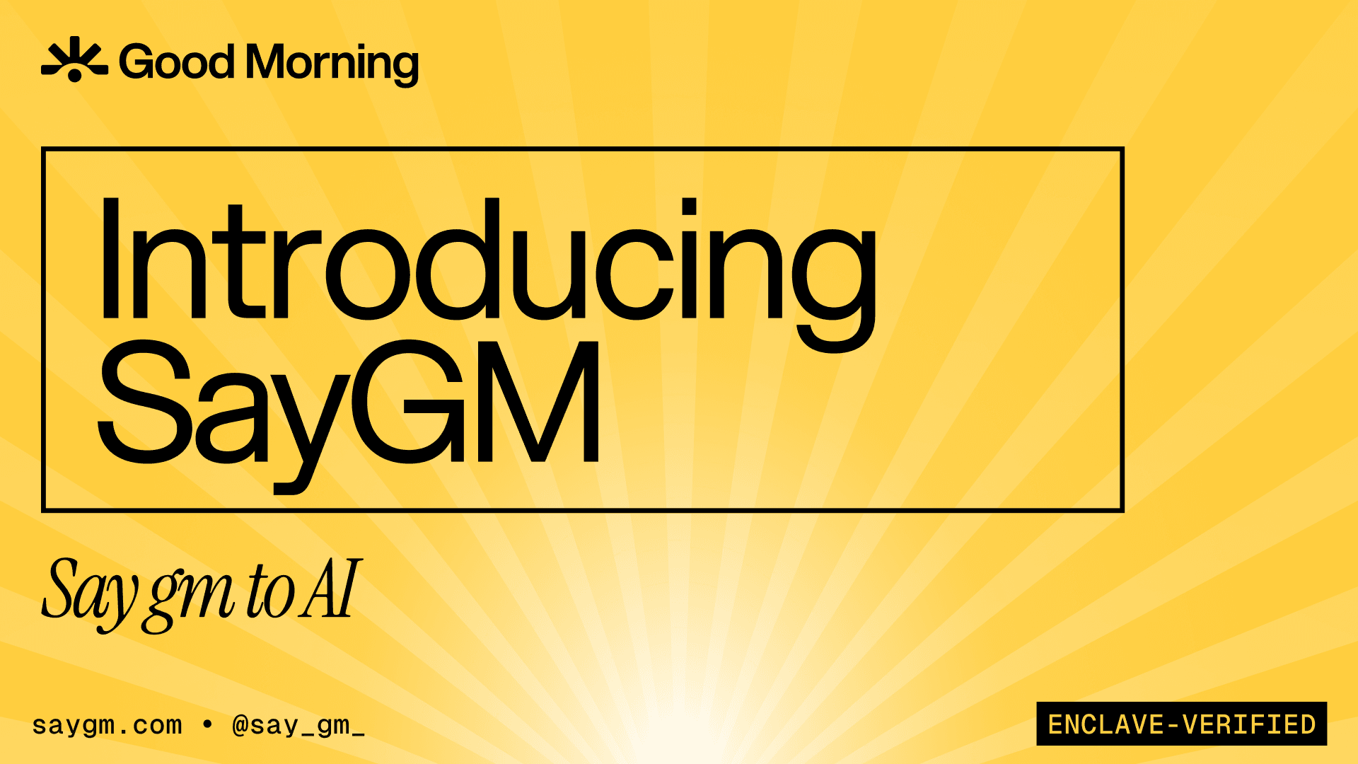 Header image for an article outlining SayGm and it's AI gateway that's build like a vault.