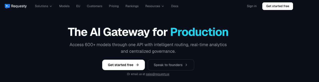 Requesty Homepage
