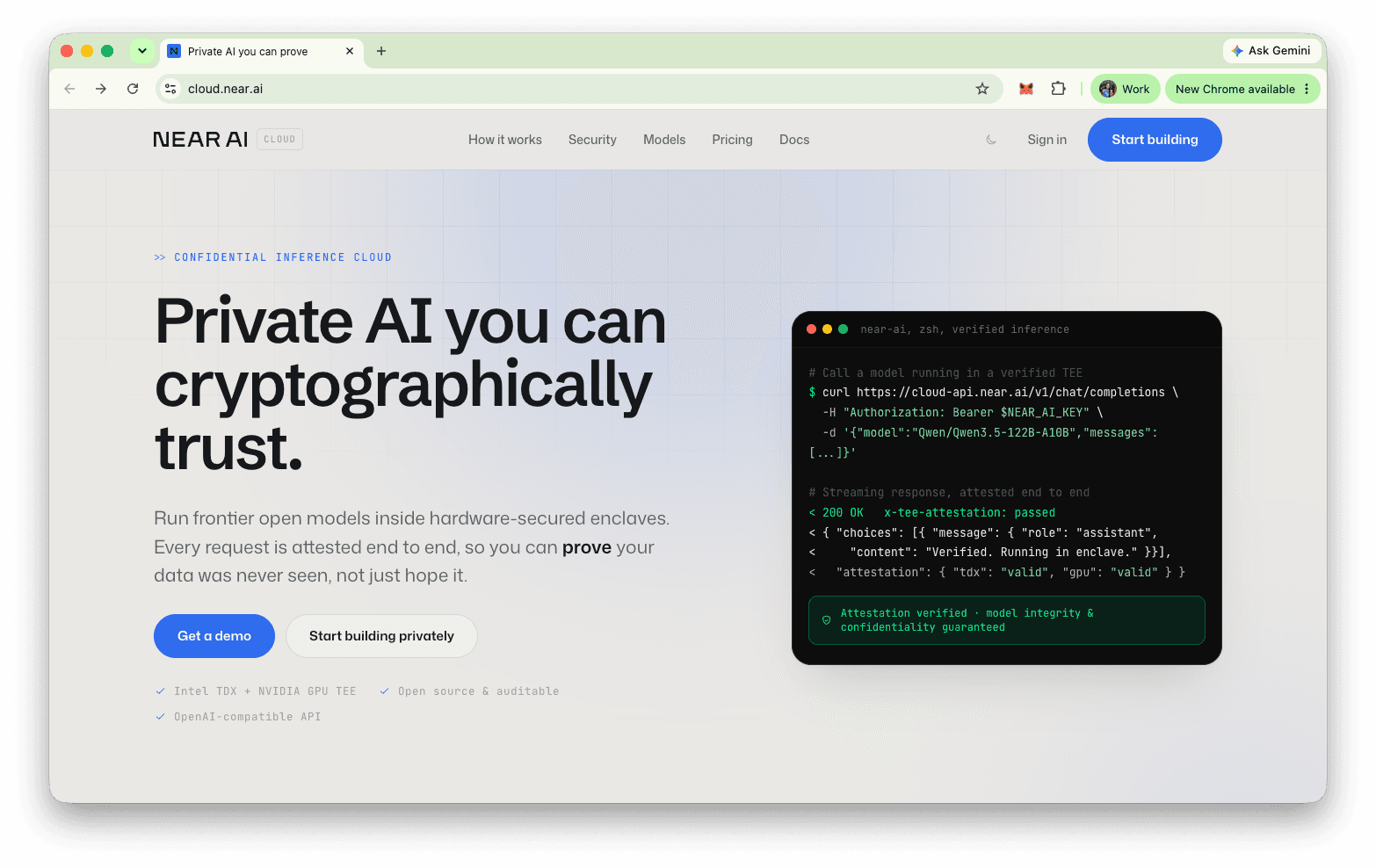 Near AI Homepage