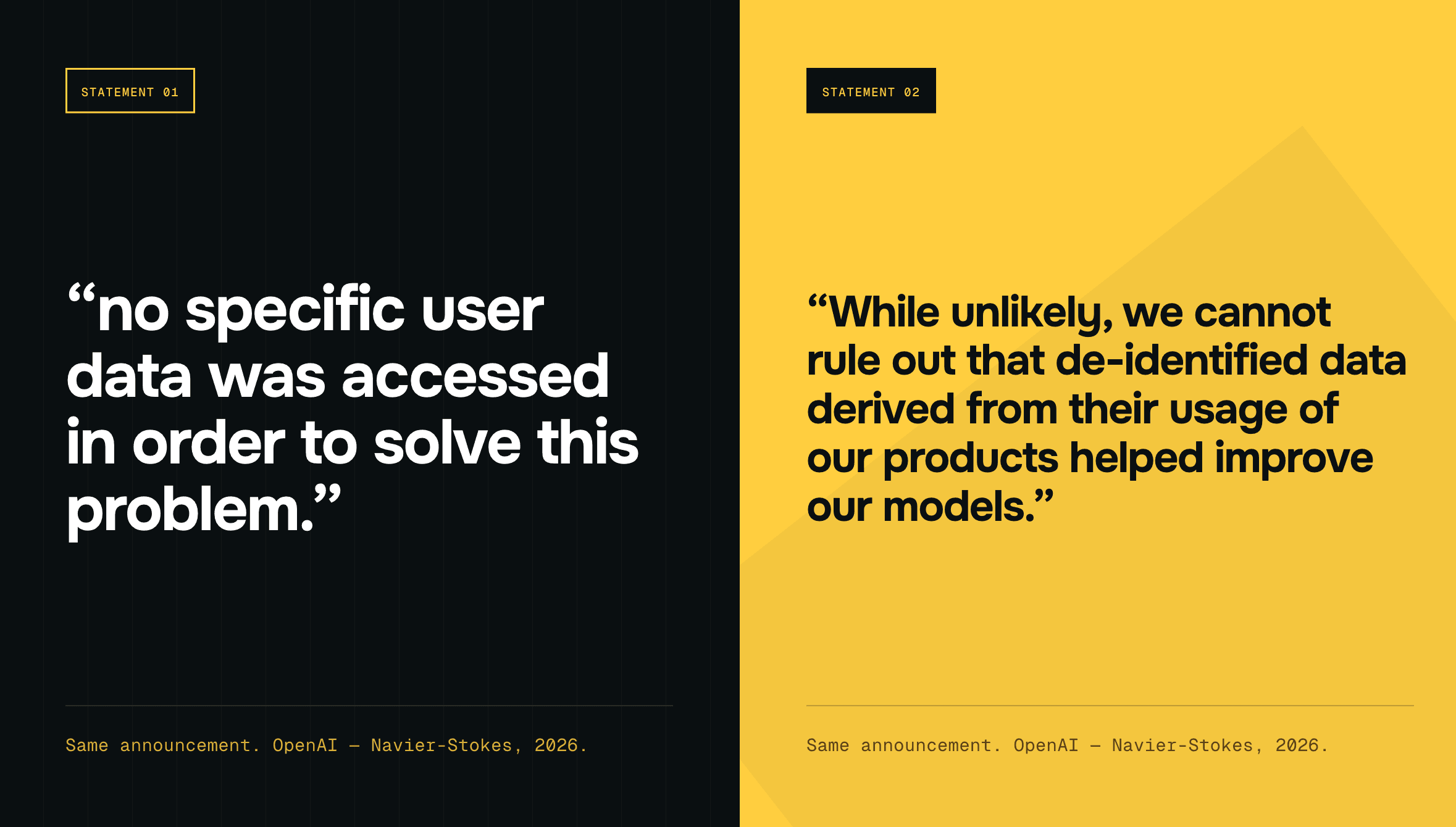 OpenAI's two statments on Navier-Stokes data access