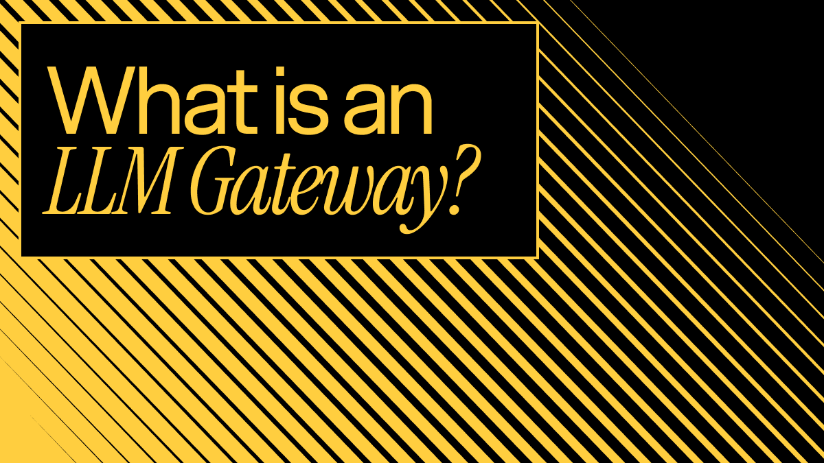 Header image for an article explaining what an LLM gateway is and a detailed example of one called SayGm.