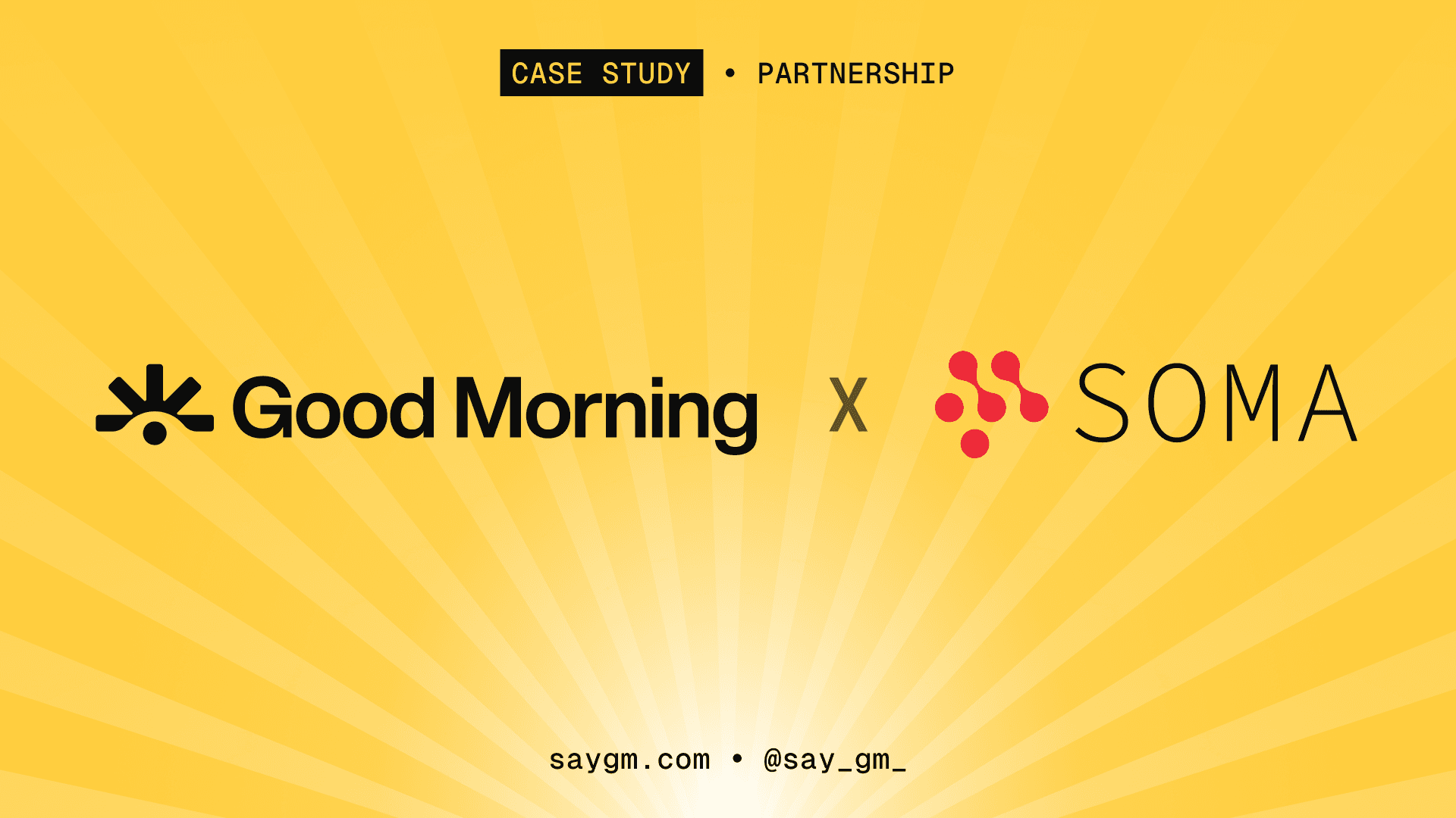 SayGM x SOMA case study header for how SOMA cuts AI agent costs with SayGM