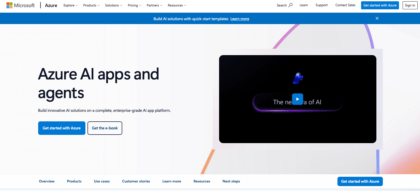 Azure AI Home Page